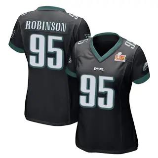 Game Women's Ty Robinson Philadelphia Eagles Nike Alternate Super Bowl LIX Jersey - Black