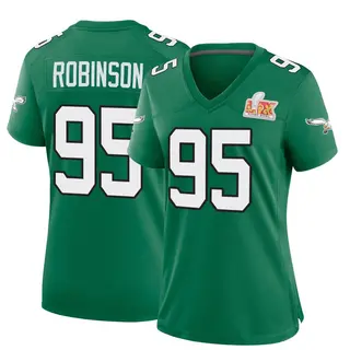 Game Women's Ty Robinson Philadelphia Eagles Nike Kelly Alternate Super Bowl LIX Jersey - Green