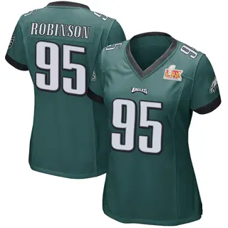 Game Women's Ty Robinson Philadelphia Eagles Nike Team Color Super Bowl LIX Jersey - Green
