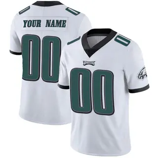 Limited Men's Custom Philadelphia Eagles Nike Vapor Untouchable Jersey - White