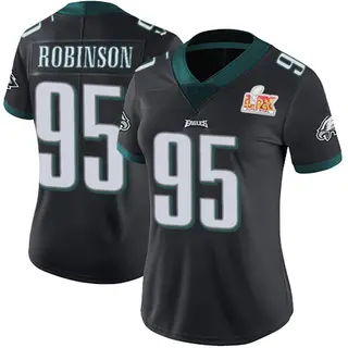 Limited Women's Ty Robinson Philadelphia Eagles Nike Alternate Vapor Untouchable Super Bowl LIX Jersey - Black