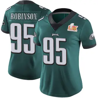 Limited Women's Ty Robinson Philadelphia Eagles Nike Midnight Team Color Vapor Untouchable Super Bowl LIX Jersey - Green