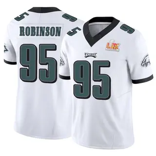 Limited Youth Ty Robinson Philadelphia Eagles Nike Vapor F.U.S.E. Super Bowl LIX Jersey - White